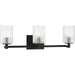 Lando Three Light Vanity Light by Generation Lighting. Made from steel in a transitional style.