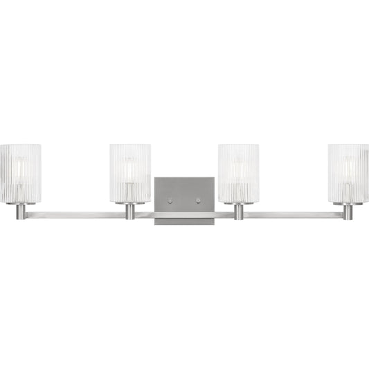 Lando Four Light Vanity Light by Generation Lighting. Made from steel in a transitional style.