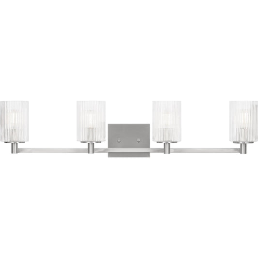 Lando Four Light Vanity Light by Generation Lighting. Made from steel in a transitional style.