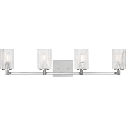 Lando Four Light Vanity Light by Generation Lighting. Made from steel in a transitional style.