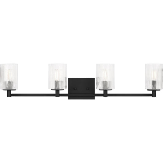 Lando Four Light Vanity Light by Generation Lighting. Made from steel in a transitional style.