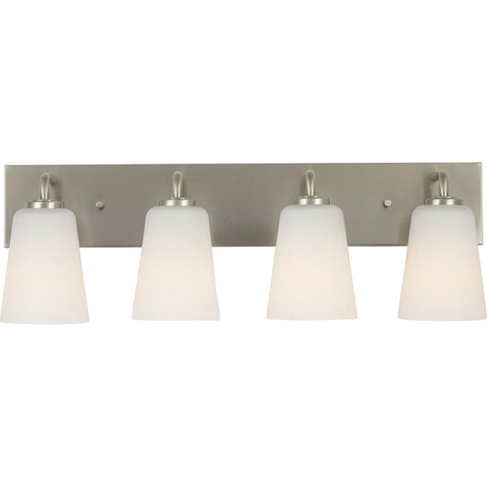Miles Vanity Light by Generation Lighting. Made from steel in a unique style.