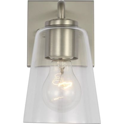 Miles Vanity Light by Generation Lighting. Made from steel in a traditional style.
