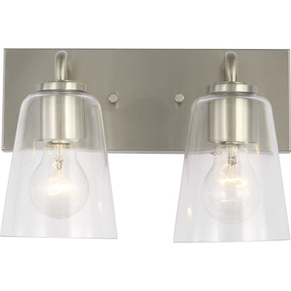 Miles Vanity Light by Generation Lighting. Made from steel in a traditional style.