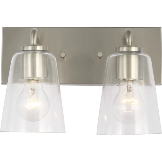 Miles Vanity Light by Generation Lighting. Made from steel in a unique style.