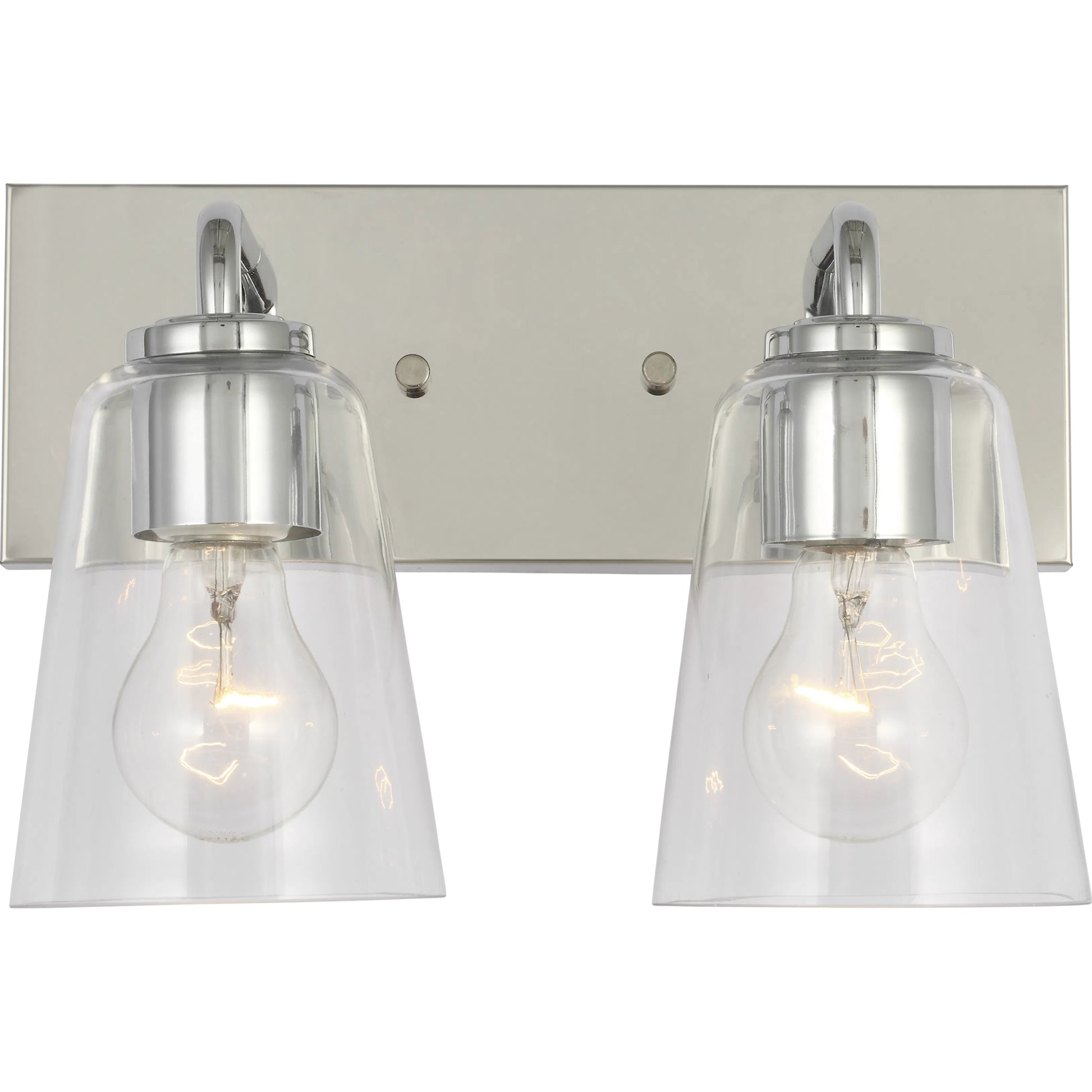 Miles Vanity Light by Generation Lighting. Made from steel in a traditional style.