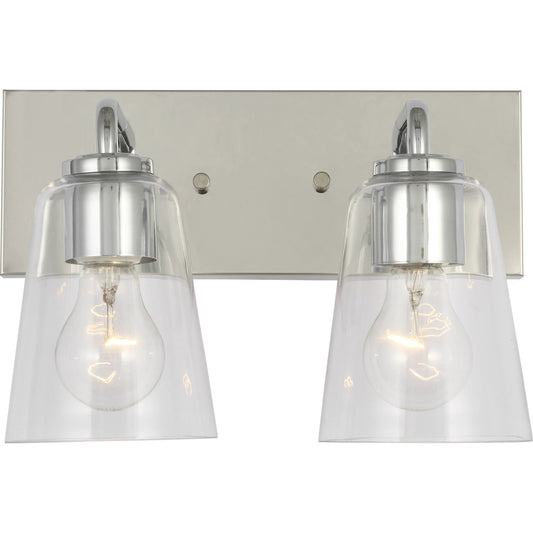 Miles Vanity Light by Generation Lighting. Made from steel in a unique style.