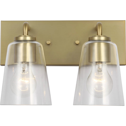 Miles Vanity Light by Generation Lighting. Made from steel in a unique style.
