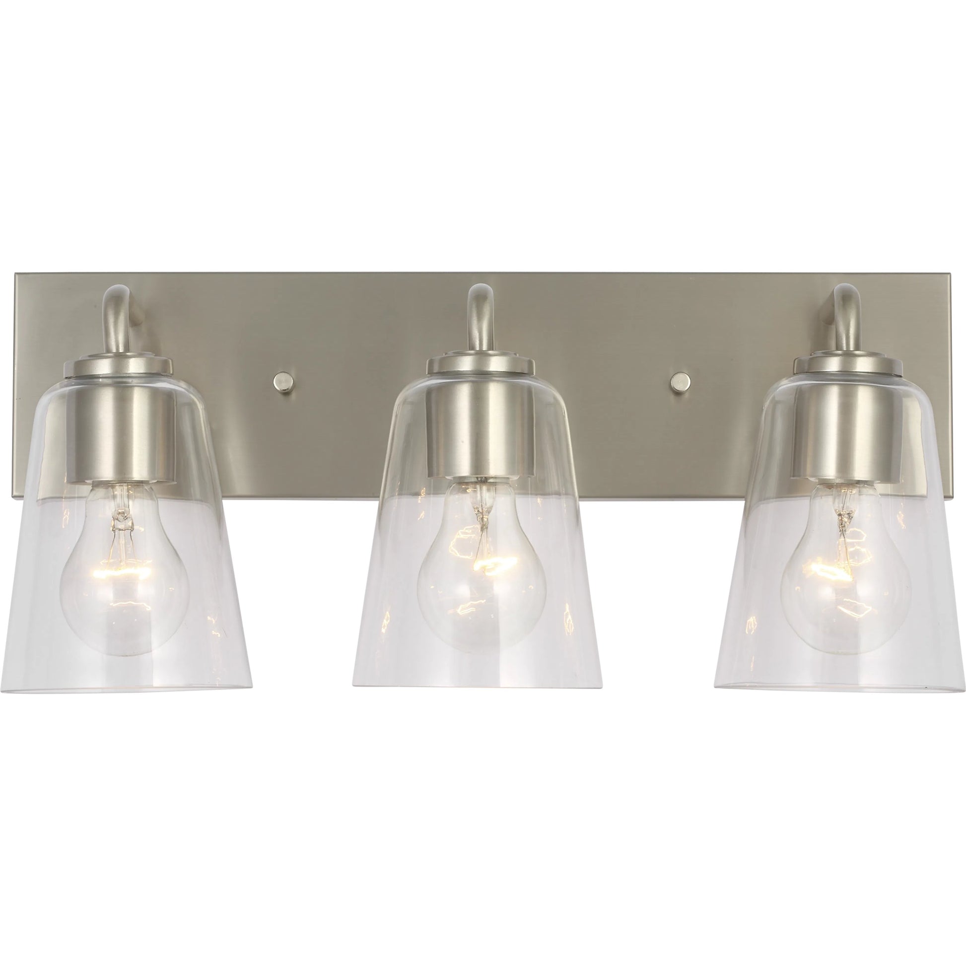 Miles Vanity Light by Generation Lighting. Made from steel in a traditional style.