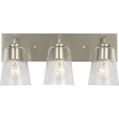 Miles Vanity Light by Generation Lighting. Made from steel in a traditional style.