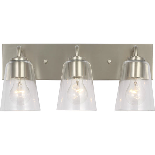 Miles Vanity Light by Generation Lighting. Made from steel in a unique style.