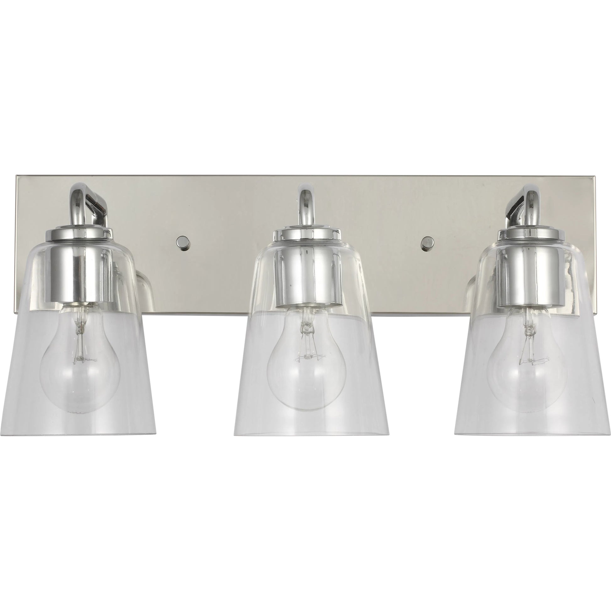 Miles Vanity Light by Generation Lighting. Made from steel in a traditional style.