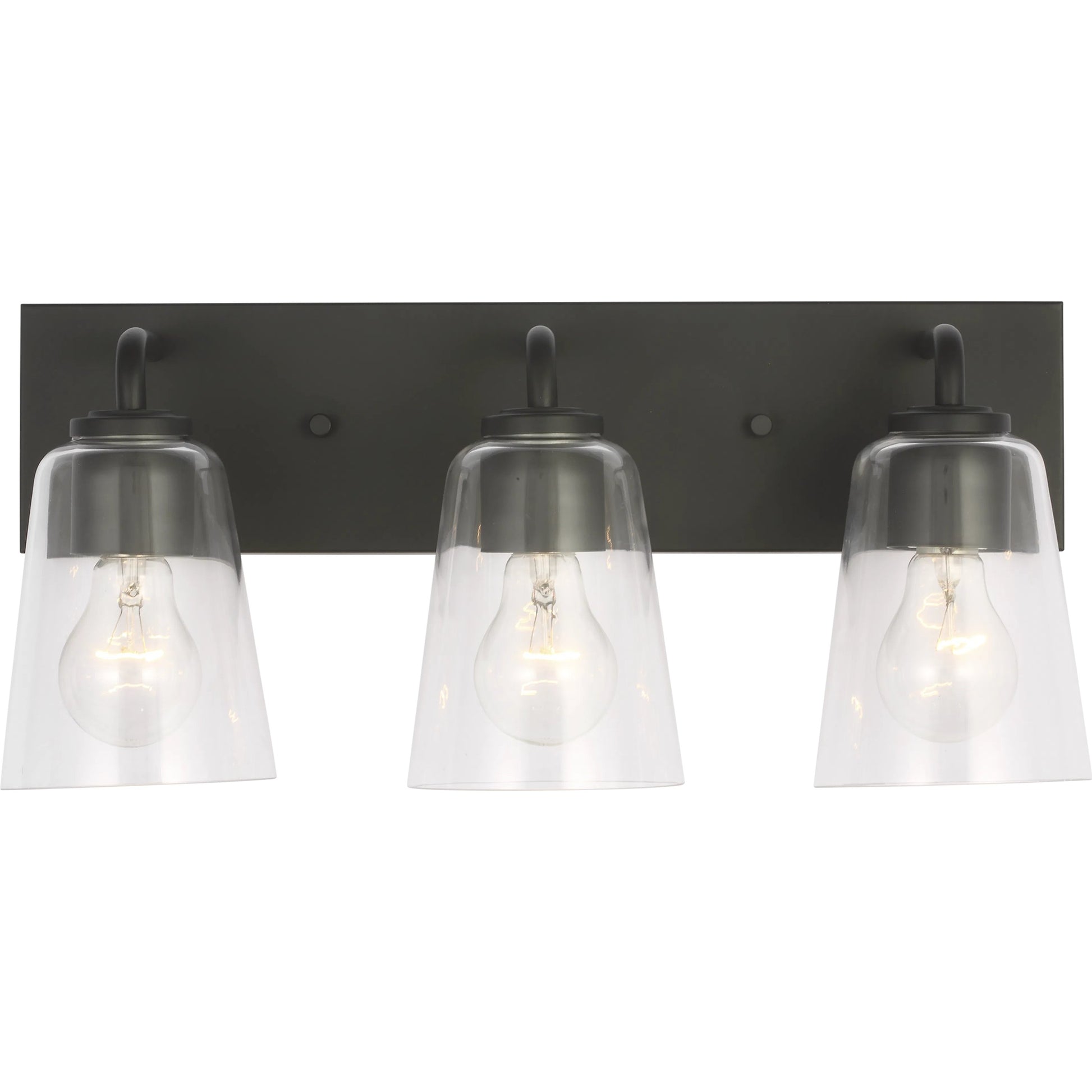 Miles Vanity Light by Generation Lighting. Made from steel in a traditional style.