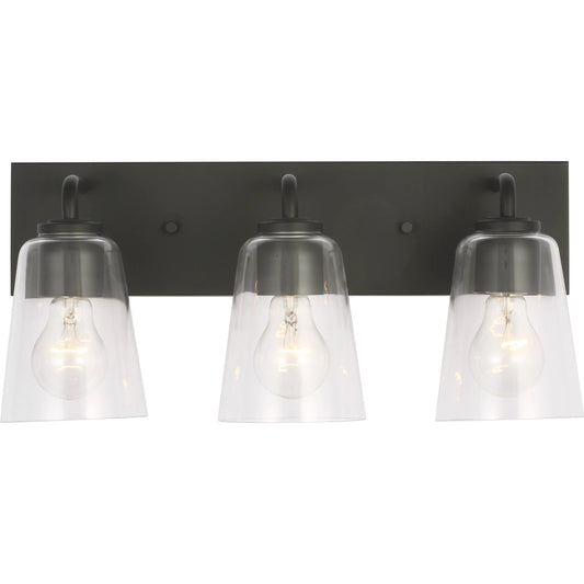 Miles Vanity Light by Generation Lighting. Made from steel in a unique style.