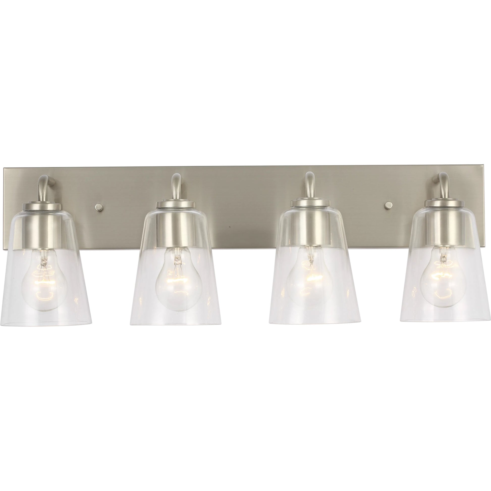 Miles Vanity Light by Generation Lighting. Made from steel in a traditional style.