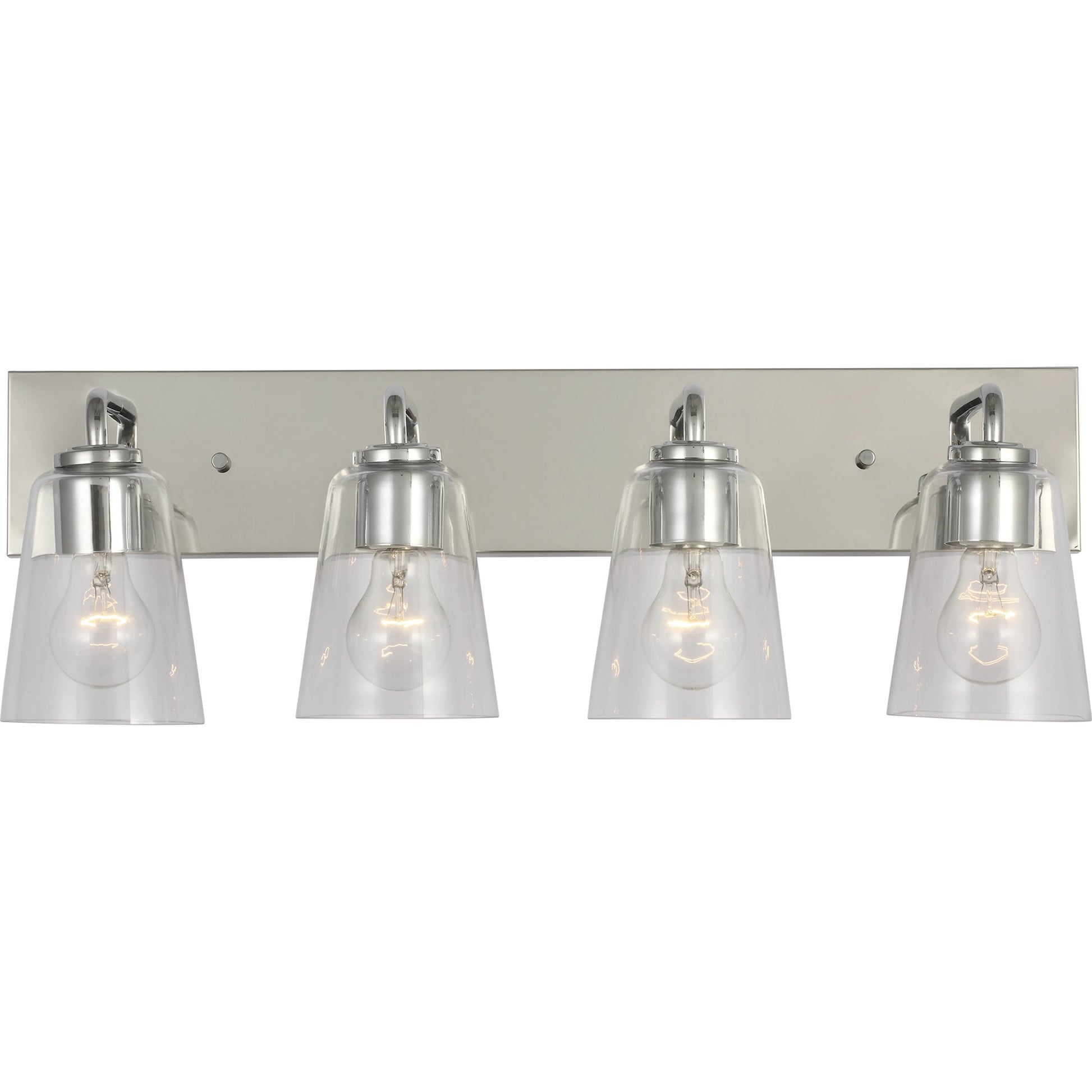 Miles Vanity Light by Generation Lighting. Made from steel in a traditional style.