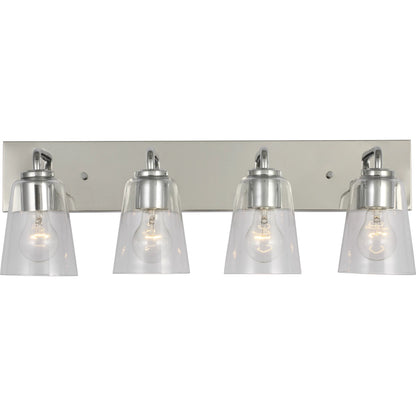 Miles Vanity Light by Generation Lighting. Made from steel in a traditional style.