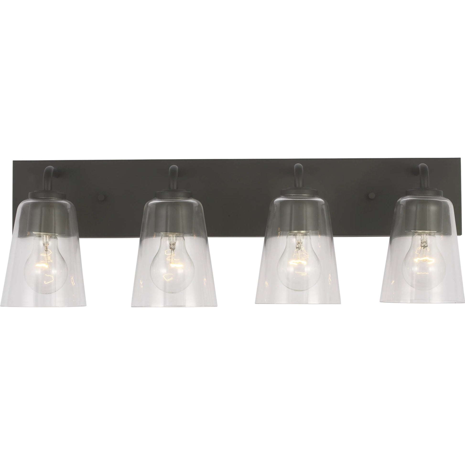 Miles Vanity Light by Generation Lighting. Made from steel in a traditional style.