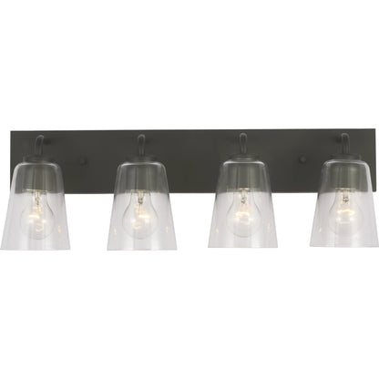 Miles Vanity Light by Generation Lighting. Made from steel in a traditional style.