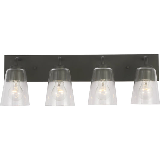 Miles Vanity Light by Generation Lighting. Made from steel in a unique style.