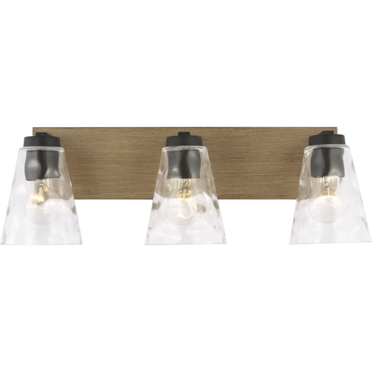 Dunton Vanity Light by Generation Lighting in midnight black. Made from steel in a cottage & farmhouse style.