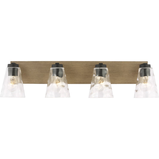 Dunton Vanity Light by Generation Lighting in midnight black. Made from steel in a cottage & farmhouse style.