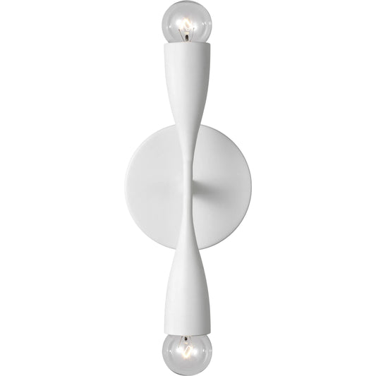 Maya Double Sconce by Generation Lighting. Made from steel in a unique style.