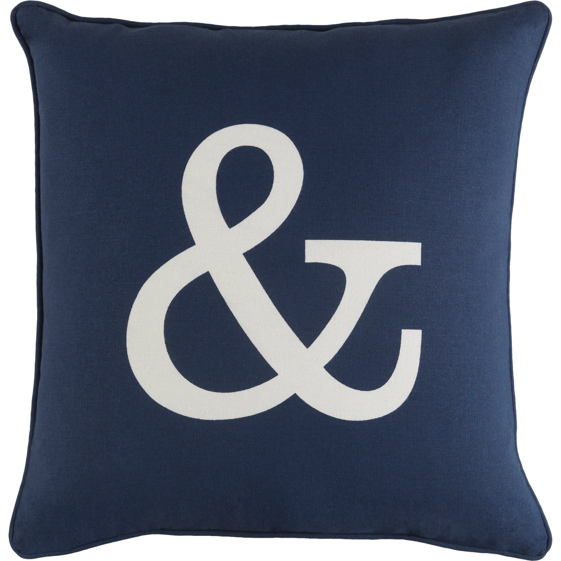 Glyph Pillow - 17273 by Surya in navy, ivory. Made from 100% cotton in a modern style.