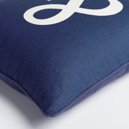 Glyph Pillow - 17273 by Surya in navy, ivory. Made from 100% cotton in a modern style.