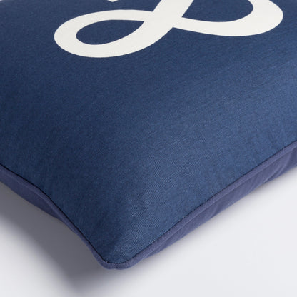 Glyph Pillow - 17273 by Surya in navy, ivory. Made from 100% cotton in a modern style.