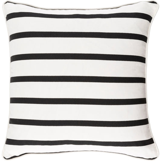 Glyph Pillow - 14696 by Surya in cream, white, black. Made from 100% cotton in a modern style.