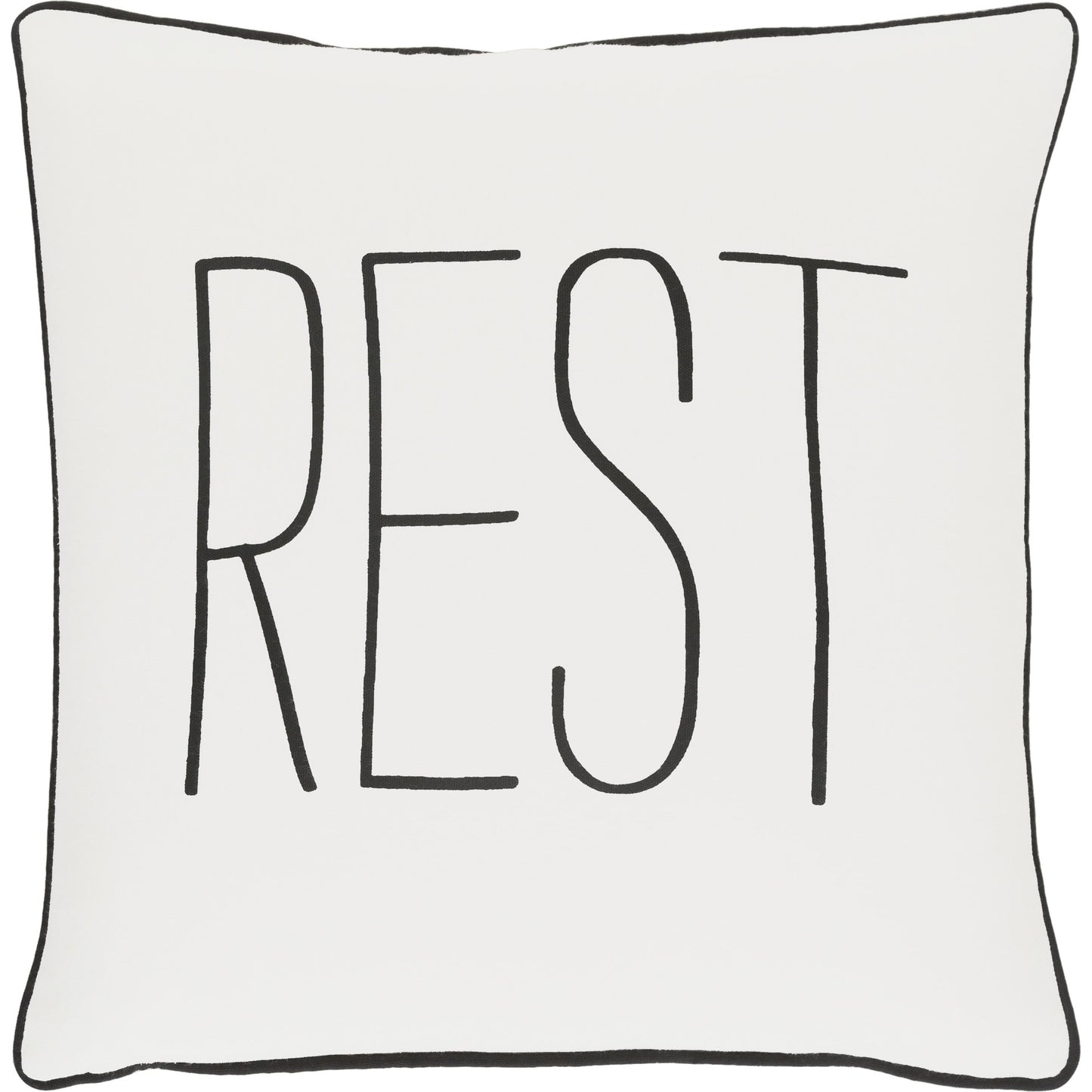 000 S-346594,S-346595 | Primary Silo | Glyph Rest Pillow by Surya in white. Made from 100% cotton in a modern style.