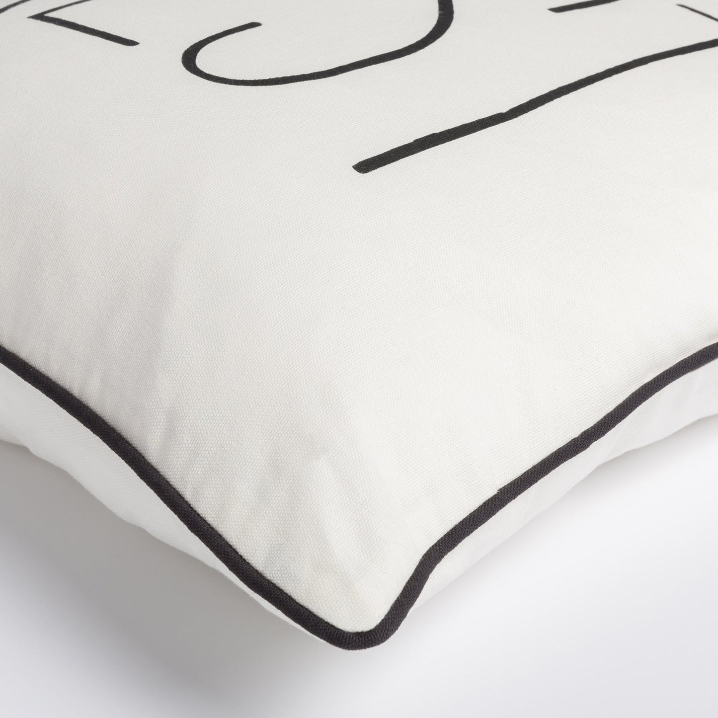 102 S-346594,S-346595 | Closeup | Glyph Rest Pillow by Surya in white. Made from 100% cotton in a modern style.