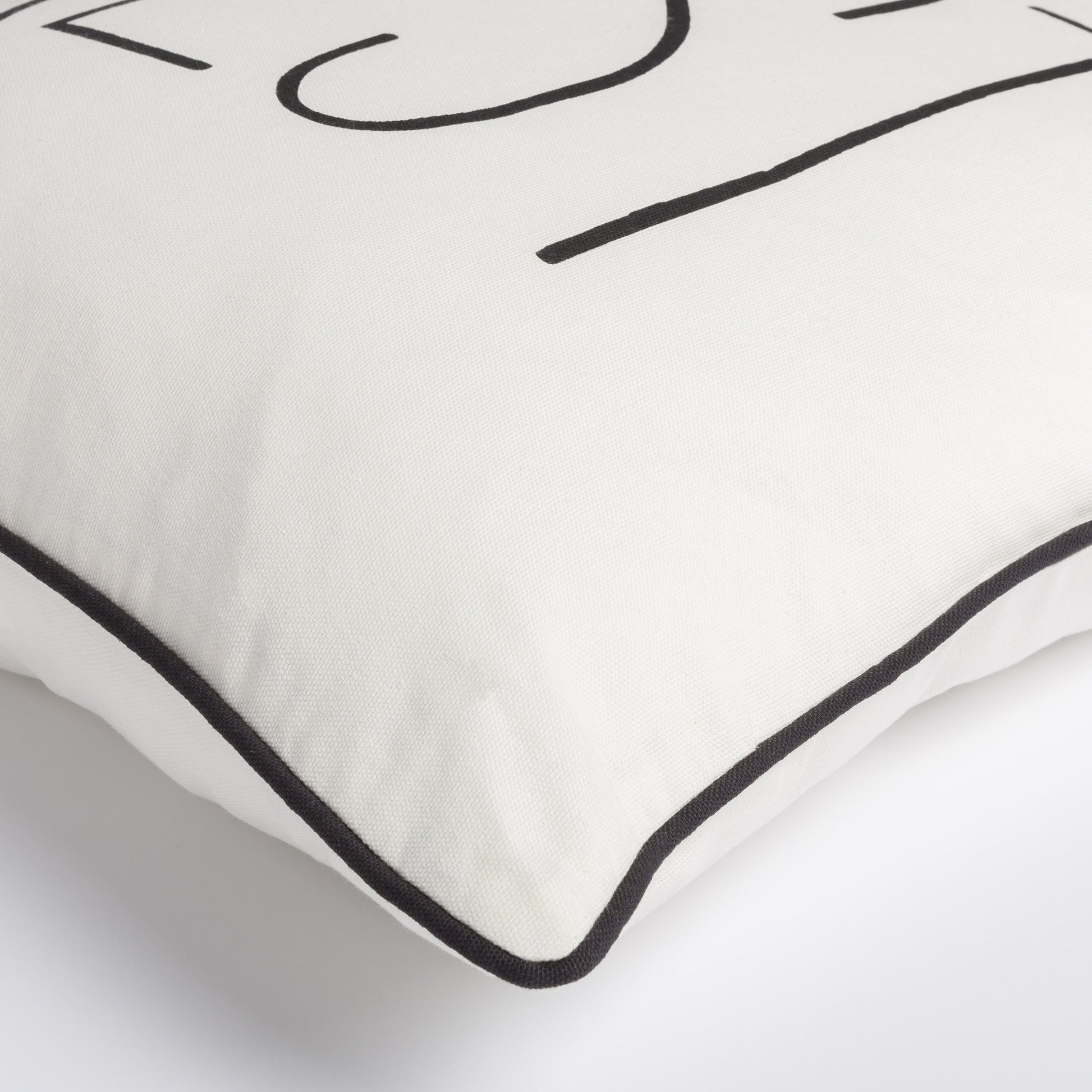 Glyph Rest Pillow by Surya in white. Made from 100% cotton in a modern style.