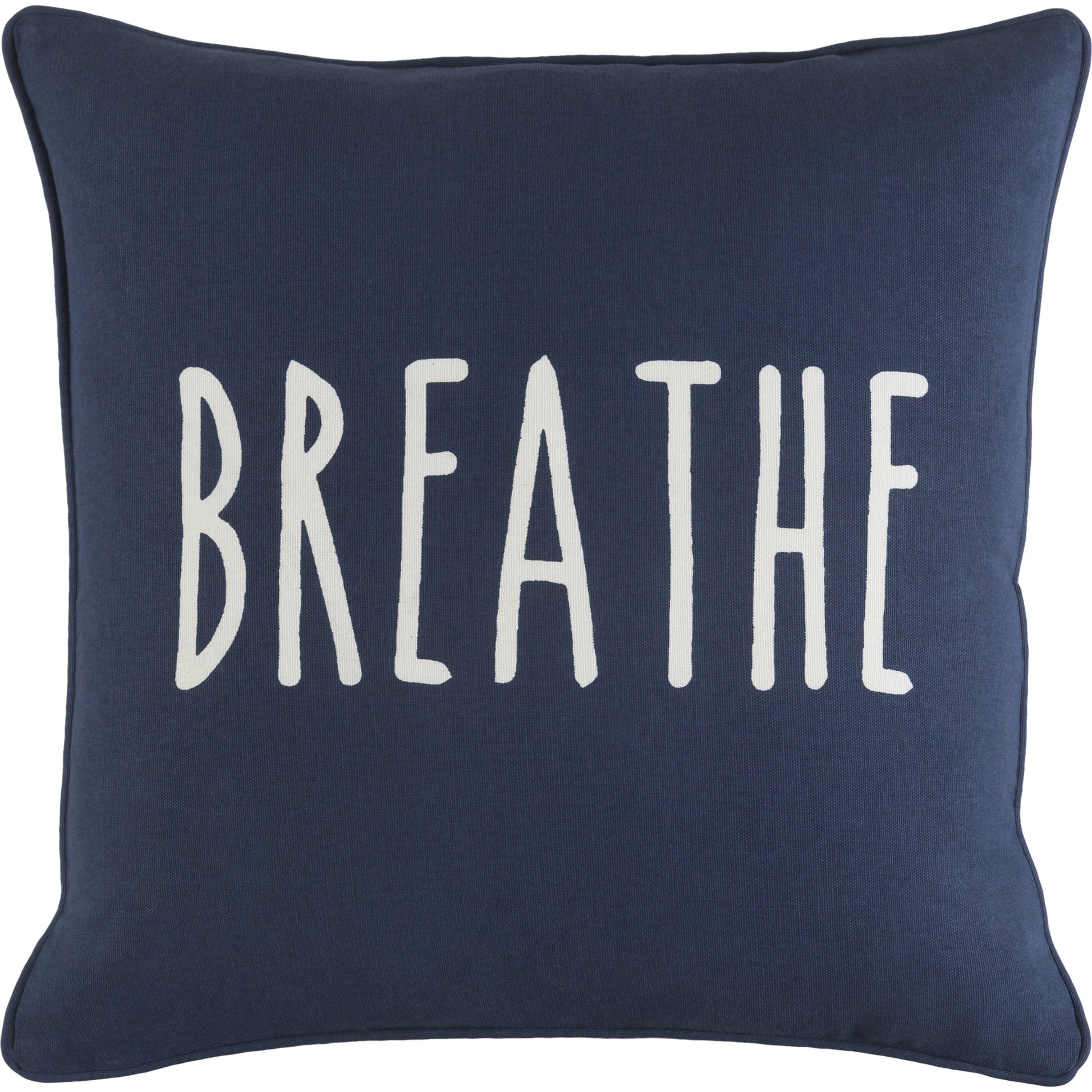 Glyph Breathe Pillow by Surya in gray. Made from 100% cotton in a modern style.