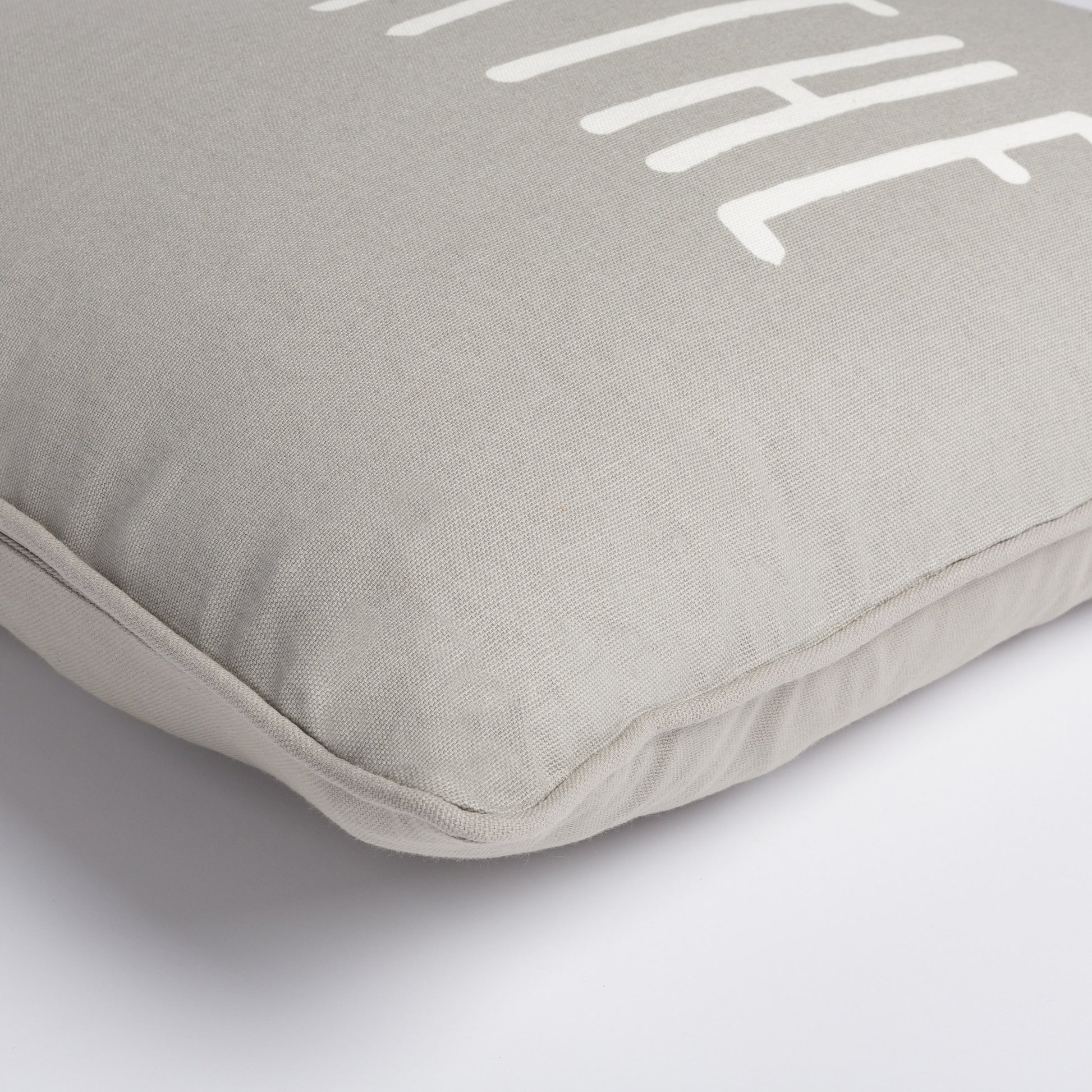 Glyph Breathe Pillow by Surya in gray. Made from 100% cotton in a modern style.