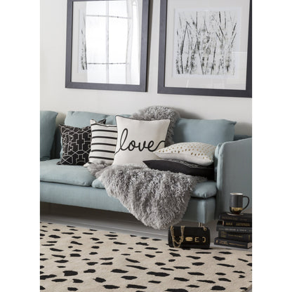 Glyph Pillow - 16319 by Surya in gray. Made from 100% cotton in a modern style.