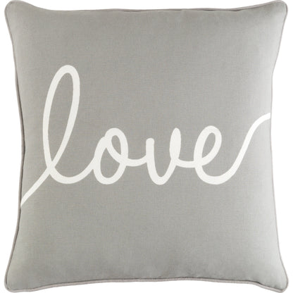 Glyph Pillow - 16319 by Surya in gray. Made from 100% cotton in a modern style.