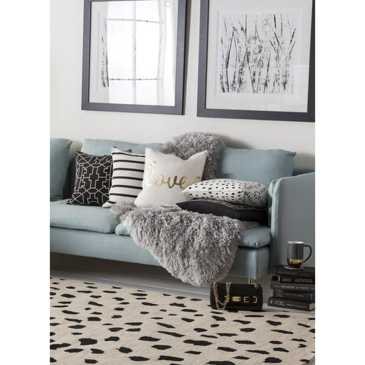 Glyph Pillow - 16319 by Surya. Made from 100% cotton in a modern style.