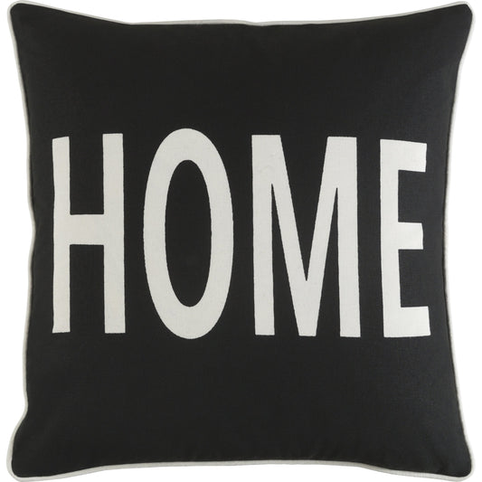 Glyph Pillow - 16321 by Surya in black. Made from 100% cotton in a modern style.