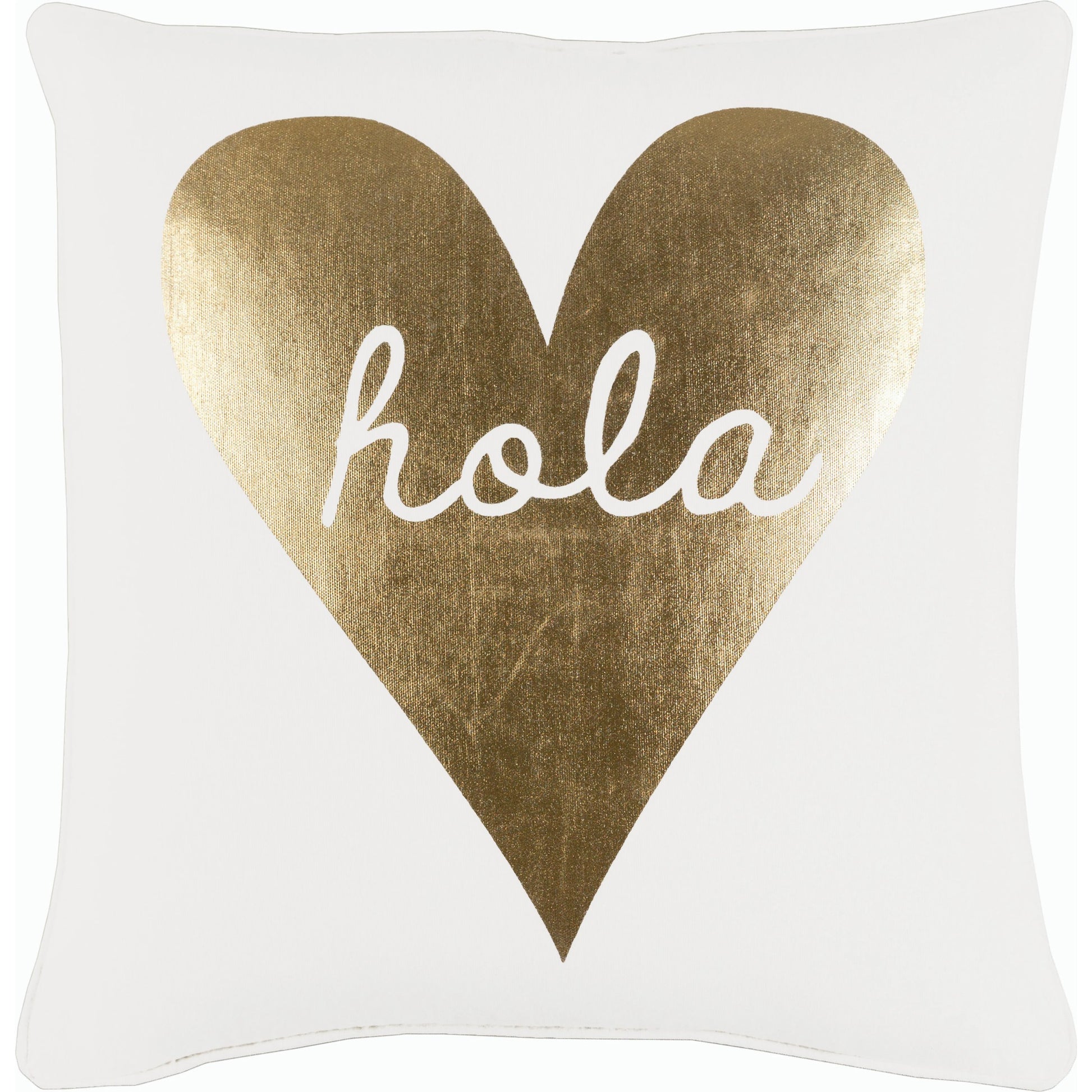Glyph Pillow - 8906 by Surya in cream, metallic gold. Made from 100% cotton in a modern style.