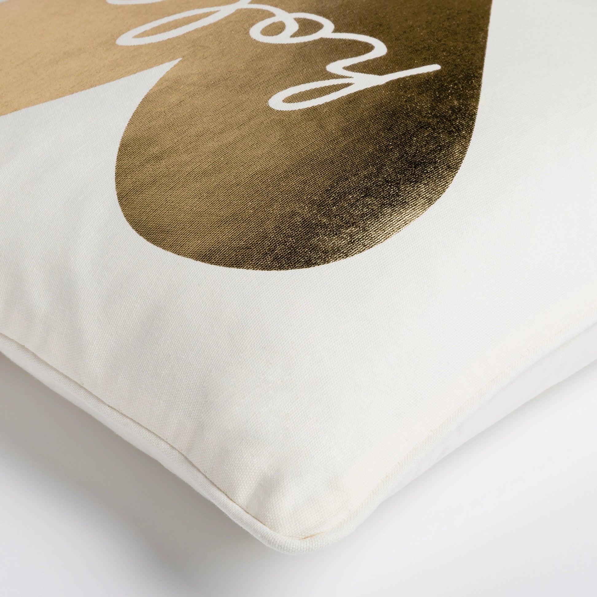 Glyph Pillow - 8906 by Surya in cream, metallic gold. Made from 100% cotton in a modern style.