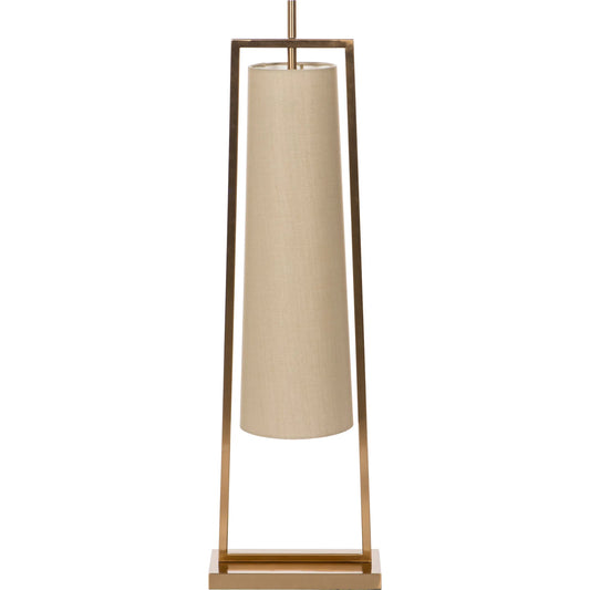 Calumet Lamp by Bradburn Home in smoke bronze. Made from metal, fabric in a unique style.