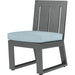 Redondo Outdoor Armless Dining Chair by Sunset West in grays. Made from aluminum in a modern style.