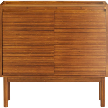 Mira Console by Greenington in amber. Made from solid moso bamboo in a modern style.