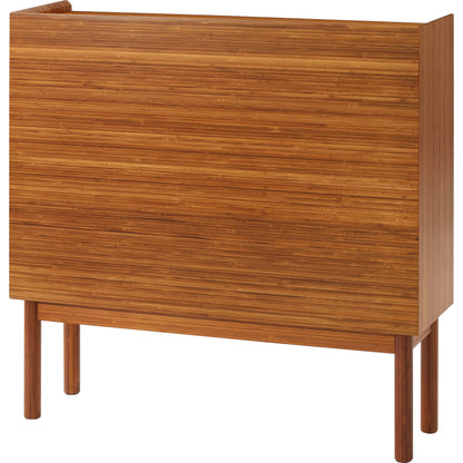 Mira Console by Greenington in amber. Made from solid moso bamboo in a modern style.