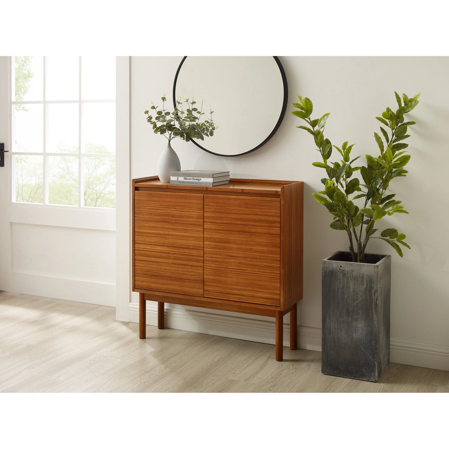 006 SI-1991832 | Lifestyle | Mira Console by Greenington in amber. Made from solid moso bamboo in a modern style.