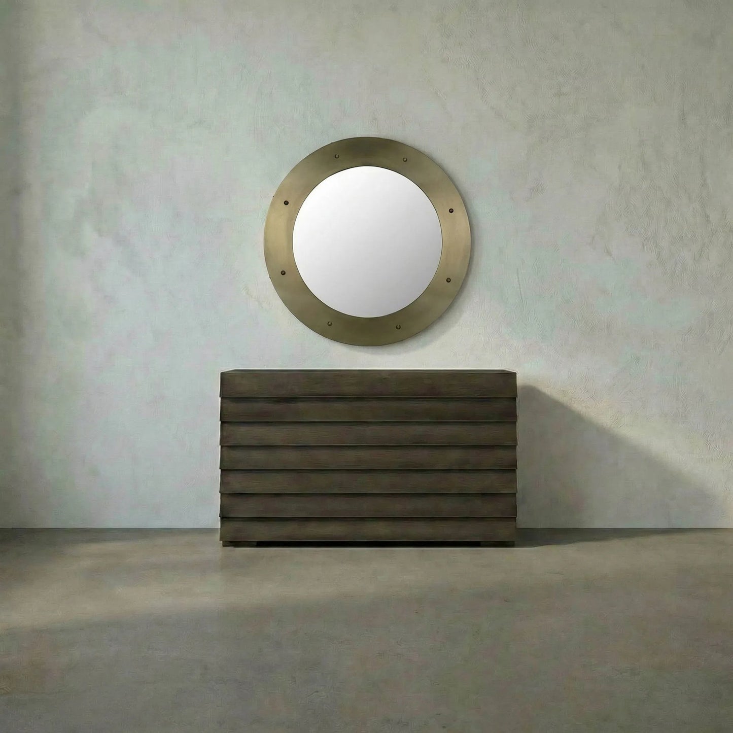 021 S-334542 | Lifestyle | Clay Mirror by Noir. Made from metal in a modern style.