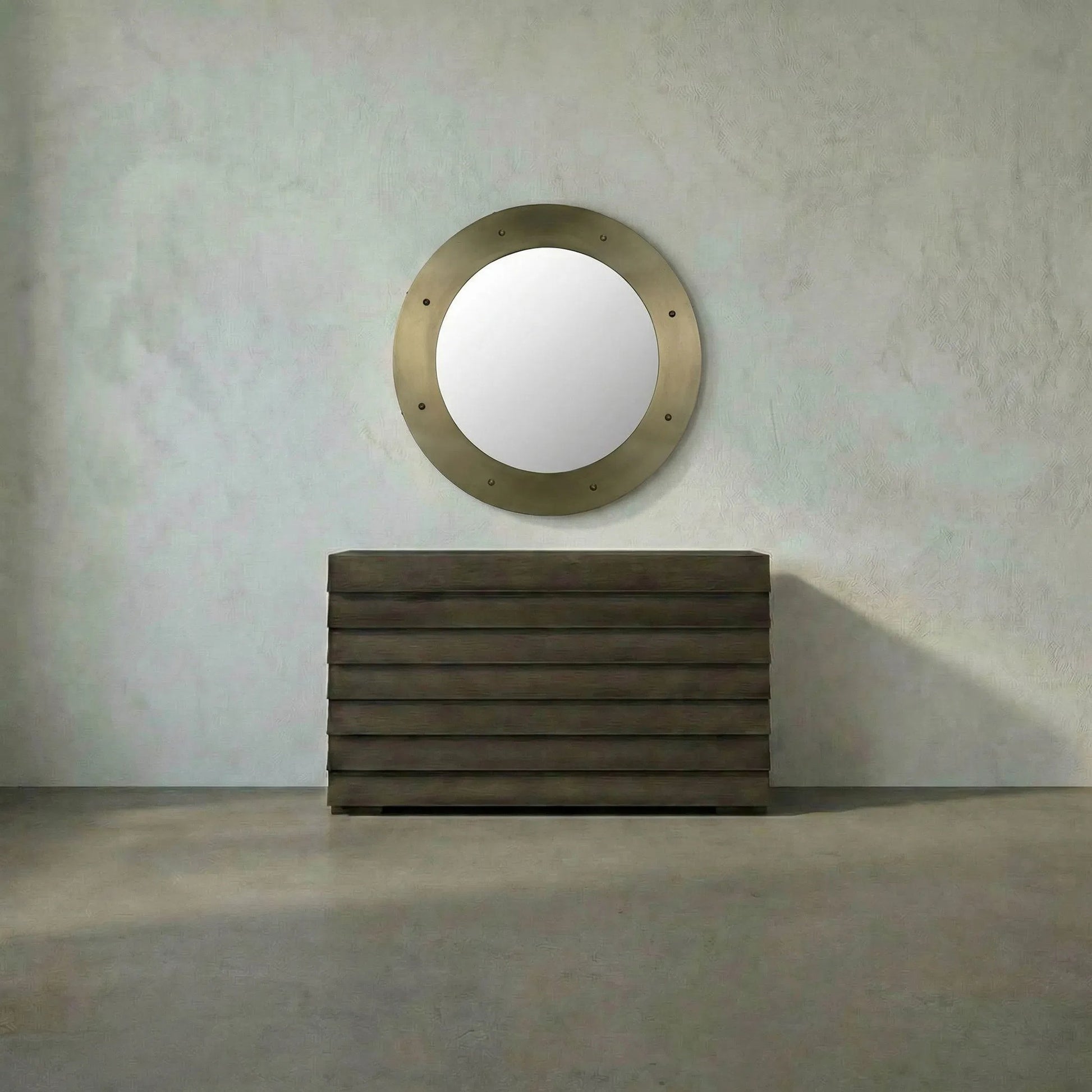 Clay Mirror by Noir. Made from metal in a modern style.