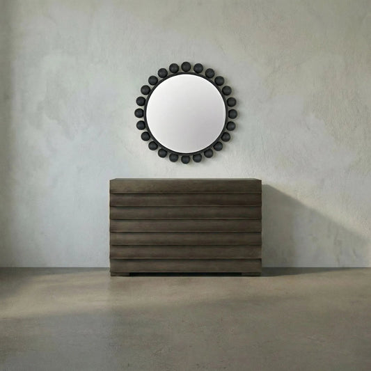 Cooper Mirror by Noir in metal. Made from metal in a transitional style.